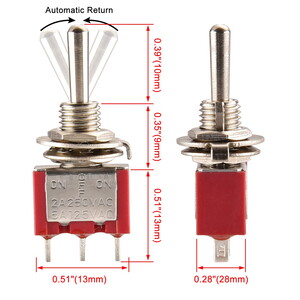 MTS-1 Toggle Switch (On)-Off-(On) 3P (MTS-123) Yaylı