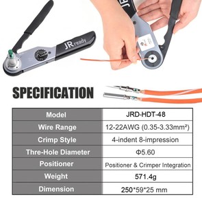  ST6144 333PCS DT Connector Kit(Deutsch Connectors Kit) 2 3 4 6 Pin Connectors & 16# Solid Contacts Terminals & JRD-HDT-48 Crimpe
